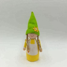 new fashion child toys gift fairy wooden doll crafts in yellow