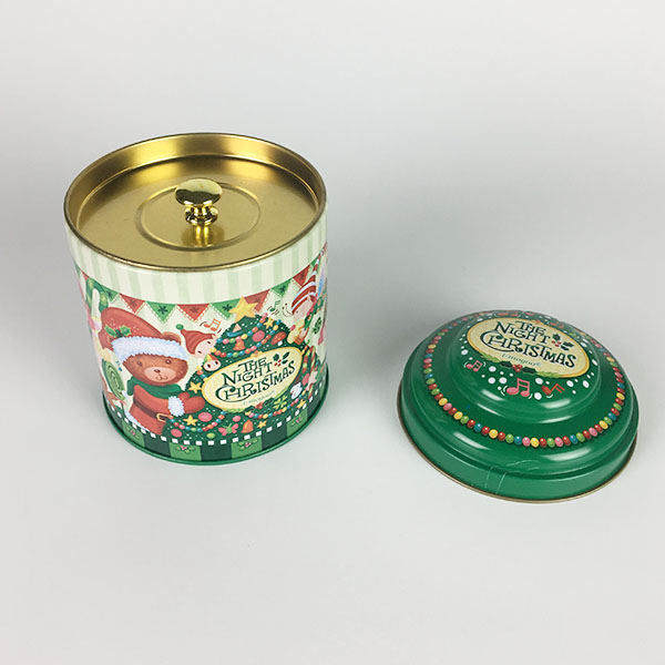 storage used garden gift tin can tin box round tin can home decoration