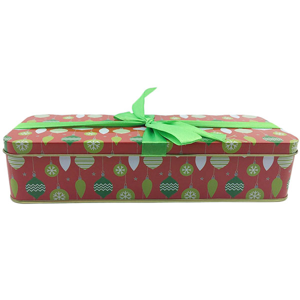 2018 Hot Sale Christmas Tin Box Rectangle shape Gifts wrap tin cans