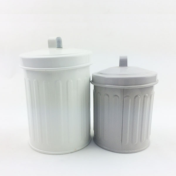 metal tea cans round tinplate container